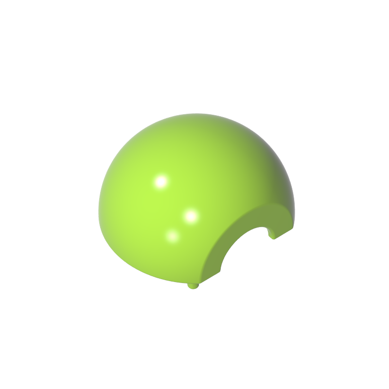 2x2 cylindrical hemispheres with cutouts