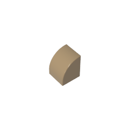 1x1x1 curved brick