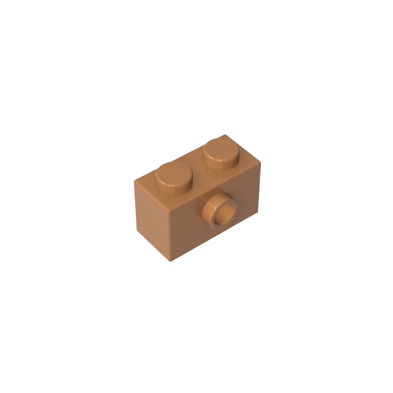 1x2 side brick with 1 hole