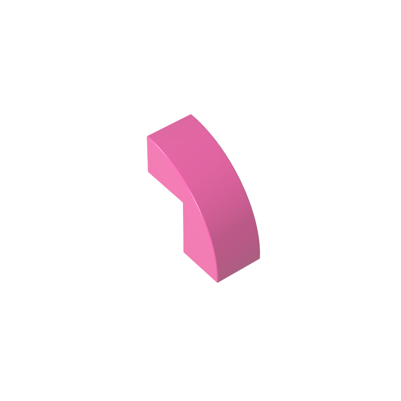 2x1x1x2/3 curved smooth tiles
