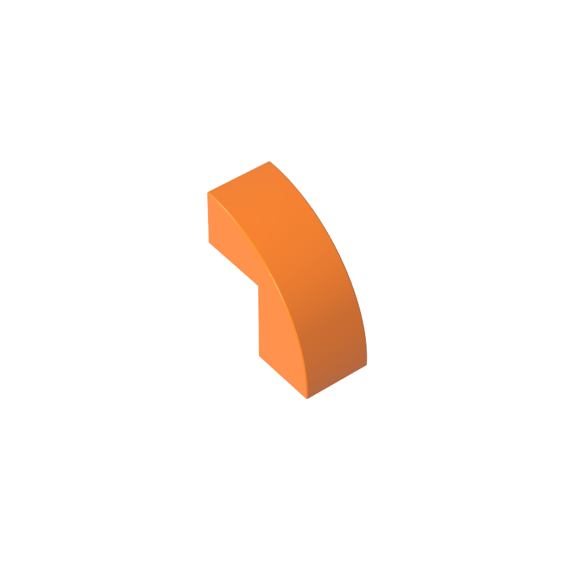 2x1x1x2/3 curved smooth tiles