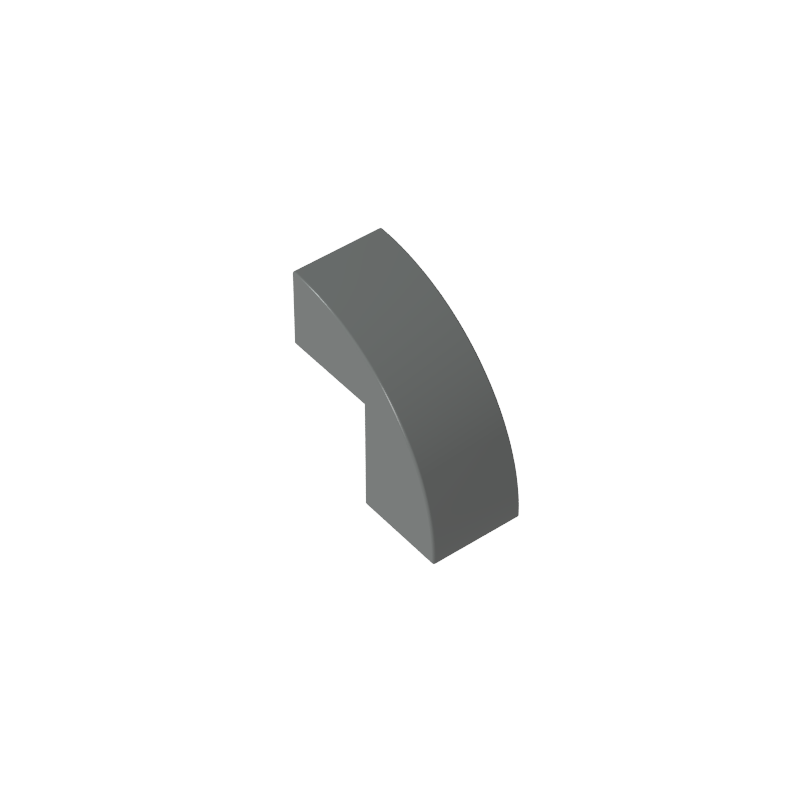 2x1x1x2/3 curved smooth tiles