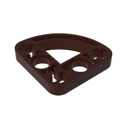 3x3 curved perforated arm (thin)