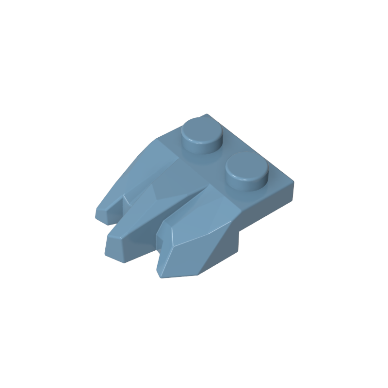 2x2 Three Finger Rock Shape Plate