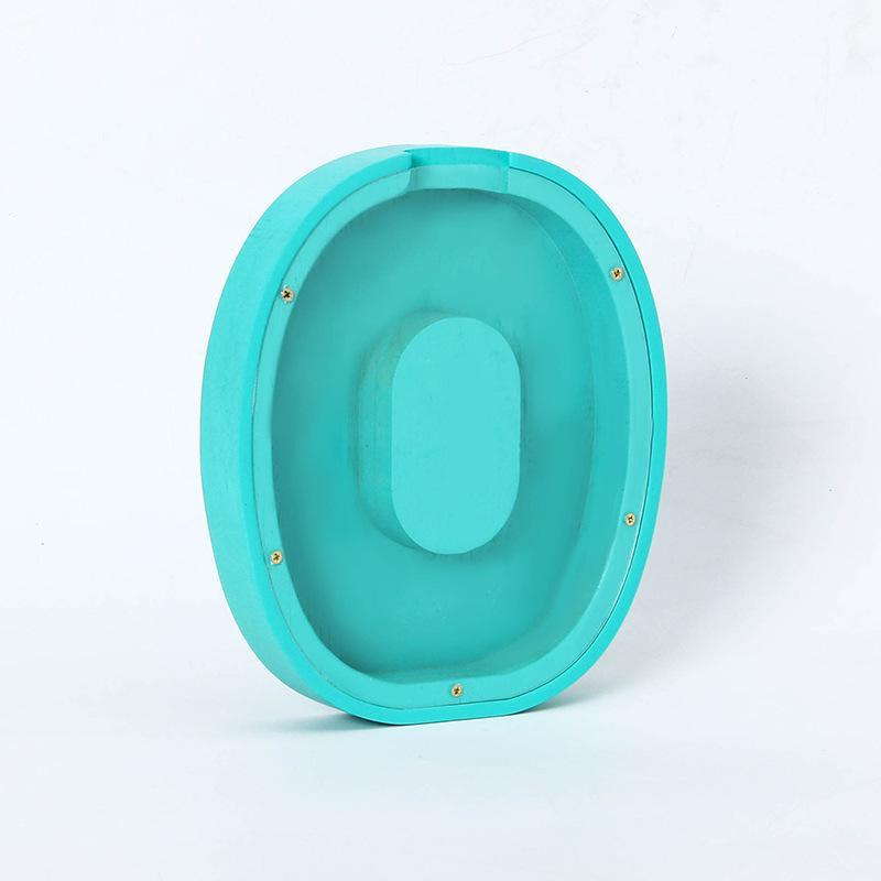 Salvadanaio in legno con 26 lettere inglesi, contenitore trasparente in acrilico per piccoli oggetti, speciale decorazione per la tavola di compleanno.