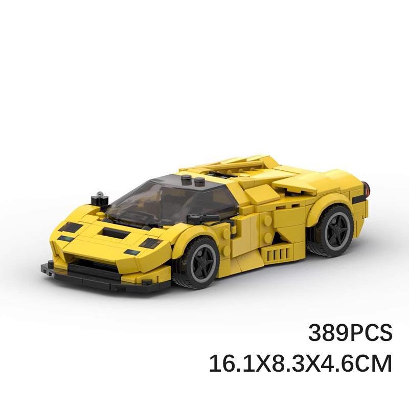 Compatibile con modellini di auto a particelle piccole, set di modellini di auto sportive e giocattoli da assemblare per adulti e bambini.