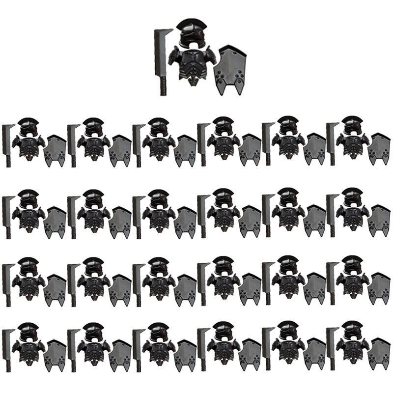 Compatibile con accessori per personaggi da costruzione in plastica, armature militari, blocchi per costruire elmetti, armi e set di equipaggiamento protettivo.