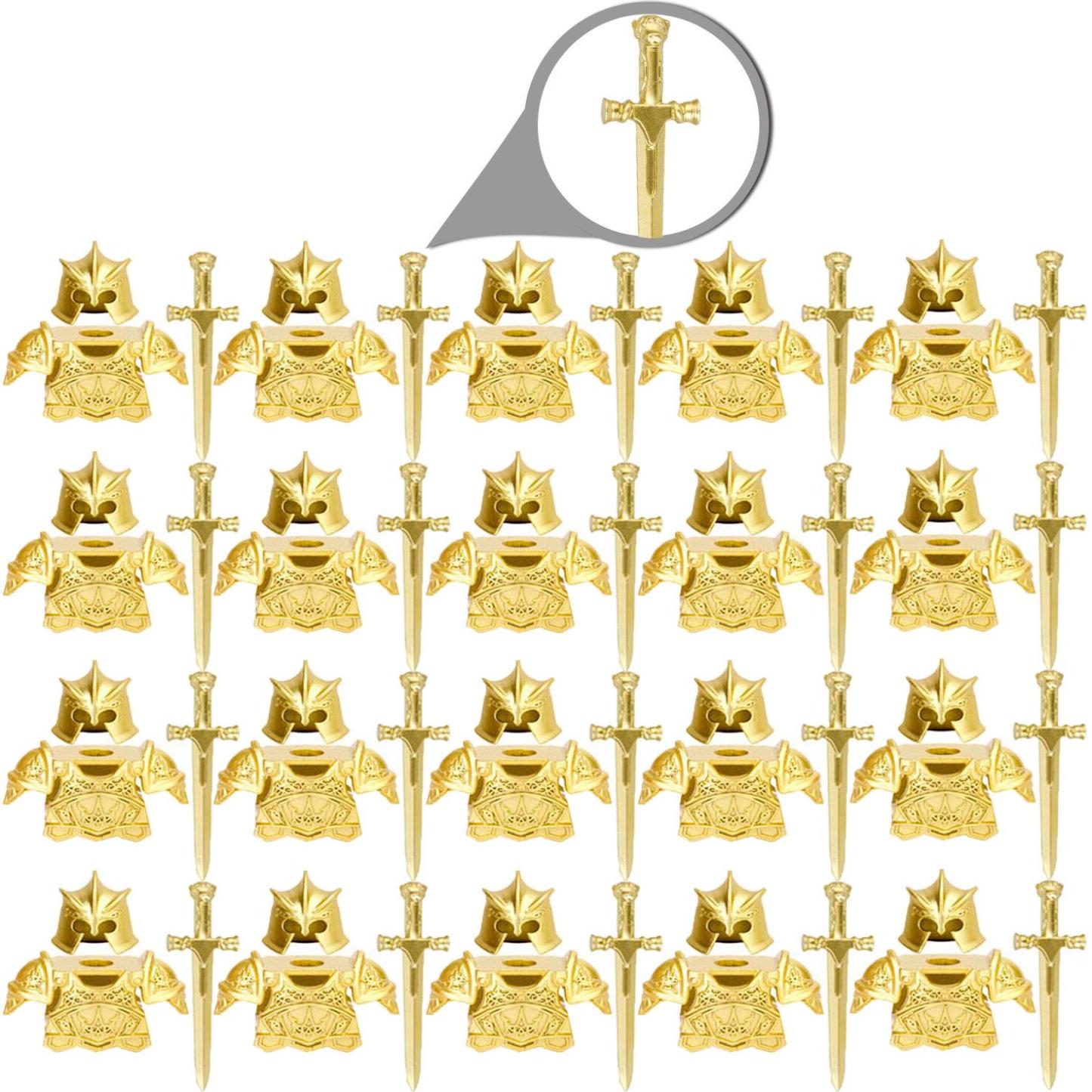 Compatibile con accessori per personaggi da costruzione in plastica, armature militari, blocchi per costruire elmetti, armi e set di equipaggiamento protettivo.