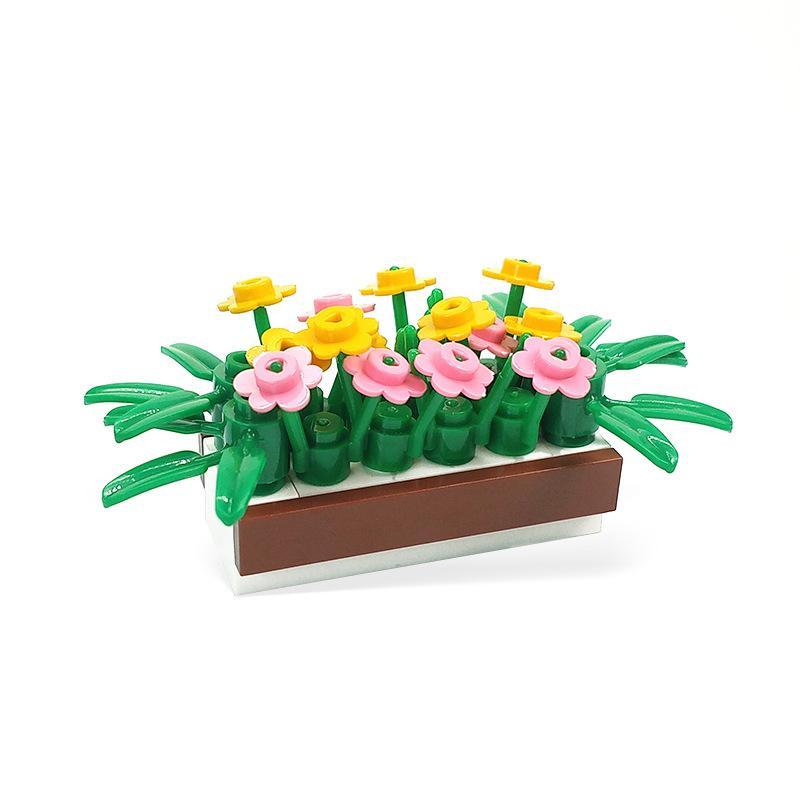 Componenti per costruzioni a tema giardino, compatibili con campi di fiori e aiuole a particelle piccole, set Moc Giardino Botanico