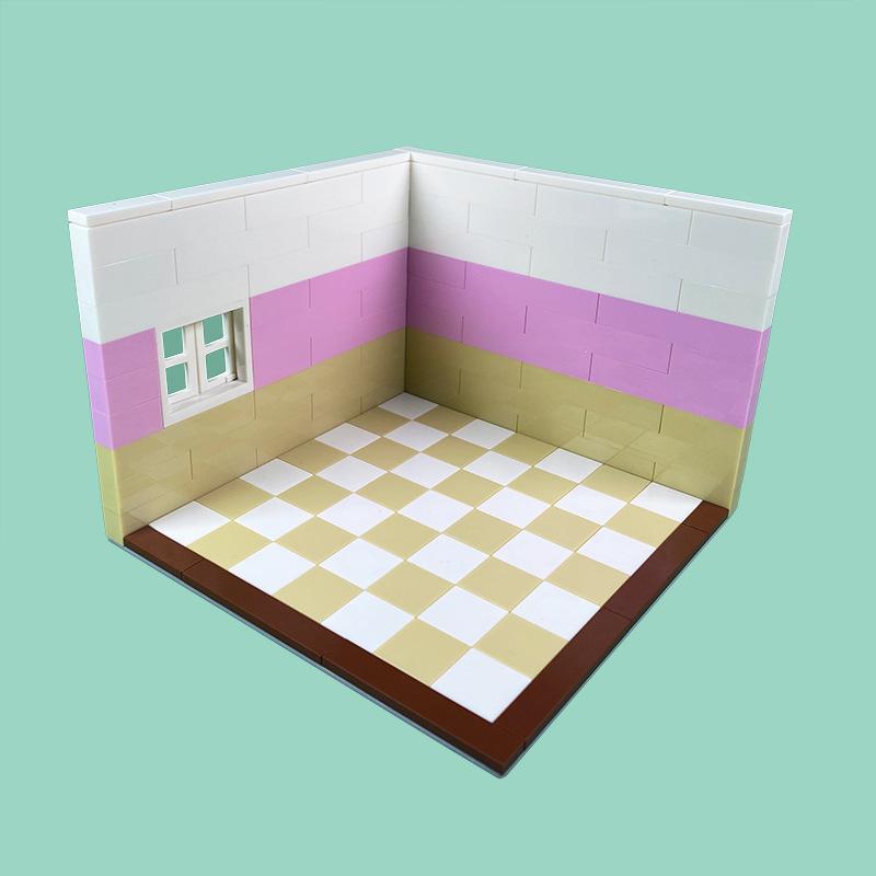 Set di parti MOC per arredamento moderno, piccoli blocchi da costruzione per divano/mobile TV/mobili decorativi per interni, parti e accessori per scene di vita domestica.