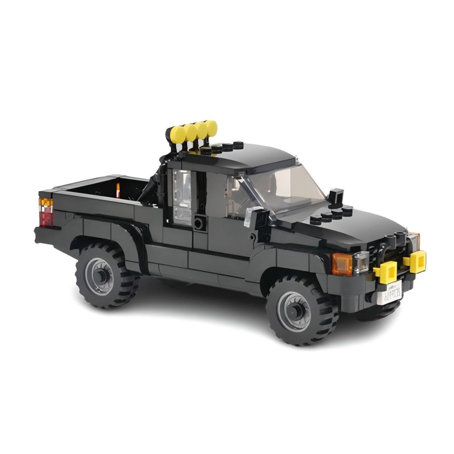 Kit di modellismo di auto pickup, set di pezzi da costruzione compatibili con piccole particelle, giocattoli creativi da costruire