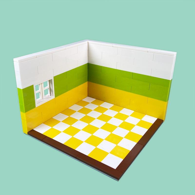 Set di parti MOC per arredamento moderno, piccoli blocchi da costruzione per divano/mobile TV/mobili decorativi per interni, parti e accessori per scene di vita domestica.