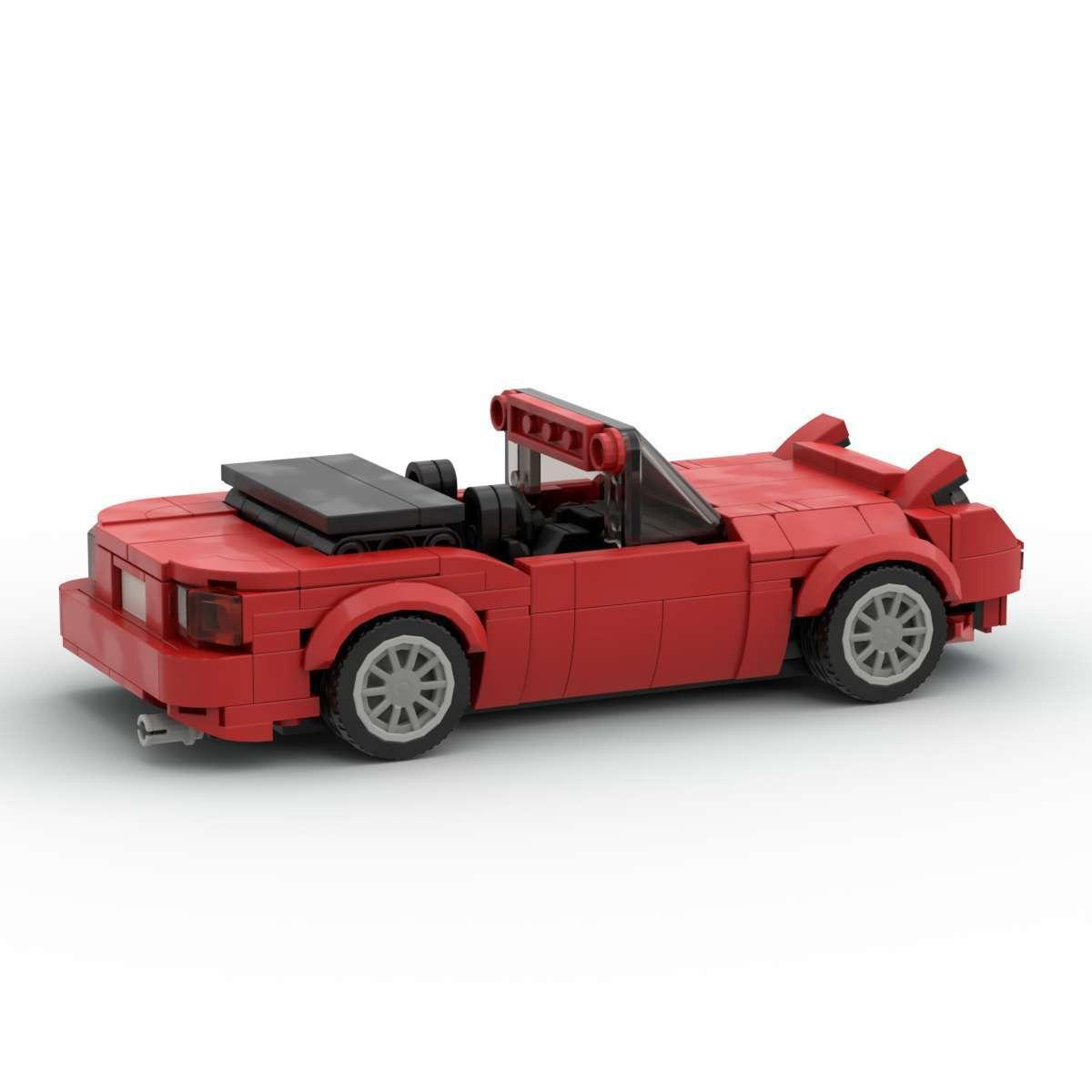 Modellino di auto sportiva da corsa, compatibile con set di mattoncini a piccole particelle, giocattolo educativo da assemblare.