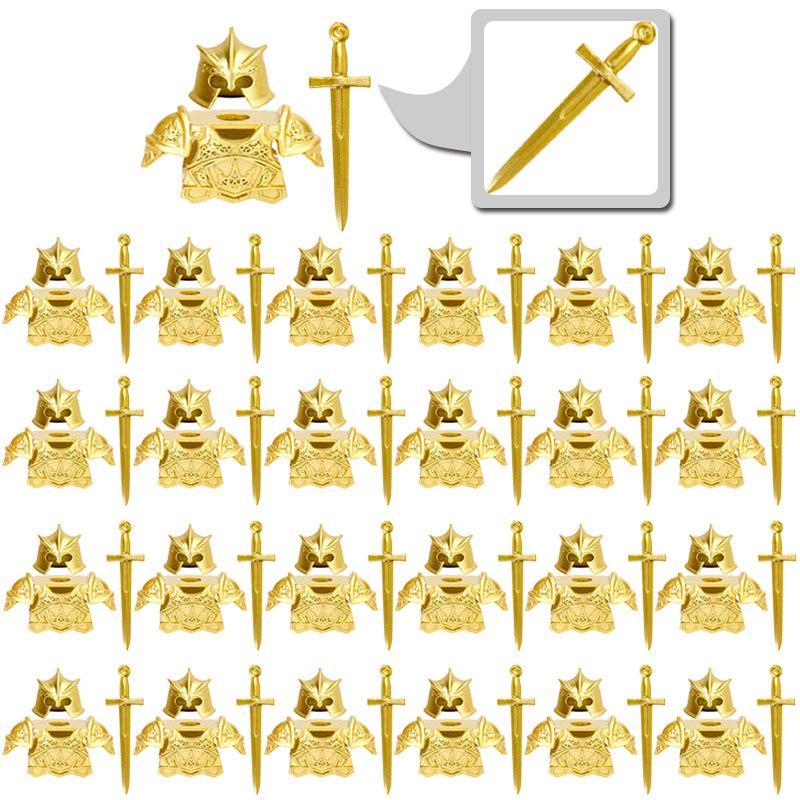 Compatibile con accessori per personaggi da costruzione in plastica, armature militari, blocchi per costruire elmetti, armi e set di equipaggiamento protettivo.