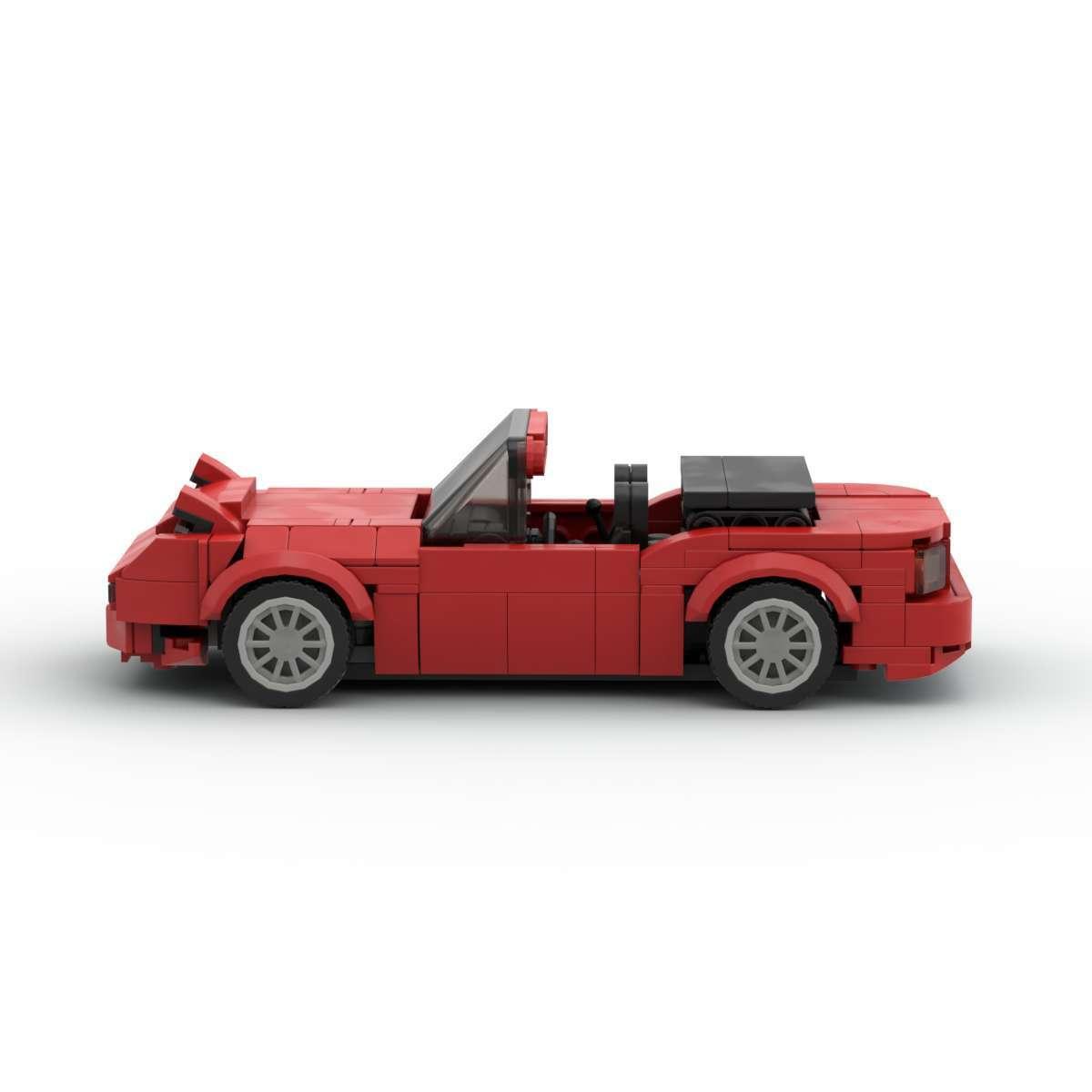 Modellino di auto sportiva da corsa, compatibile con set di mattoncini a piccole particelle, giocattolo educativo da assemblare.