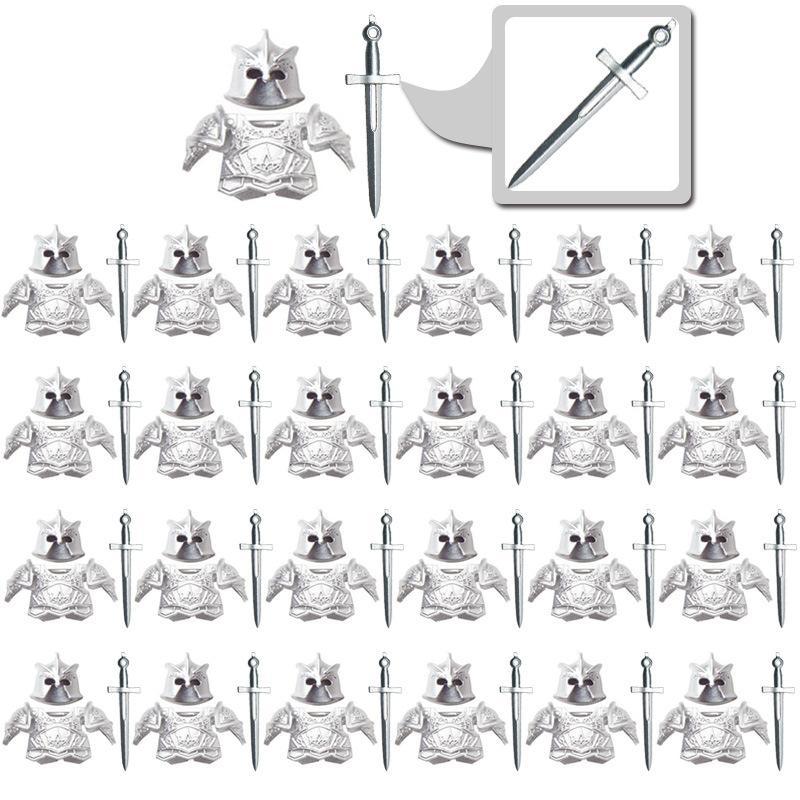 Compatibile con accessori per personaggi da costruzione in plastica, armature militari, blocchi per costruire elmetti, armi e set di equipaggiamento protettivo.