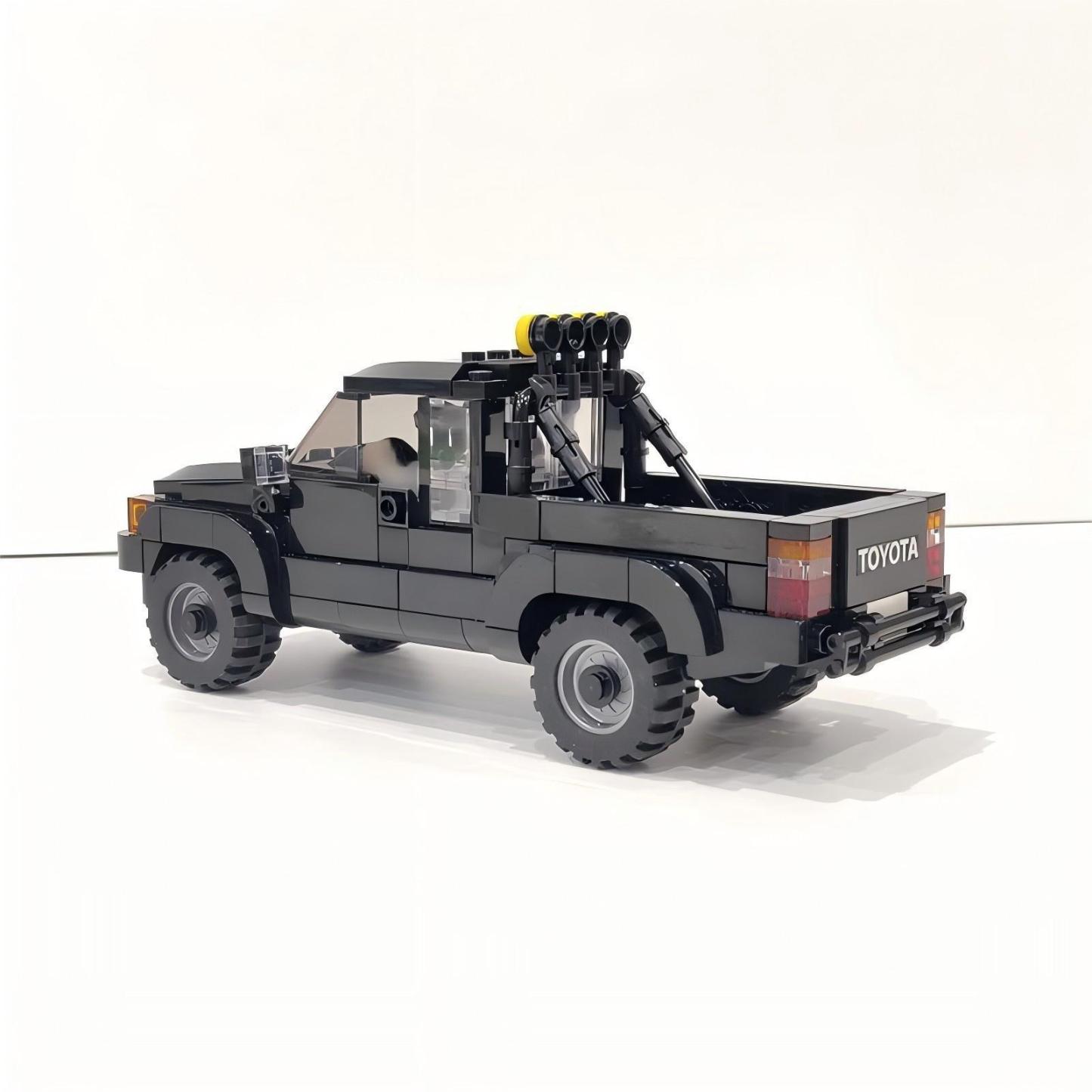 Kit di modellismo di auto pickup, set di pezzi da costruzione compatibili con piccole particelle, giocattoli creativi da costruire