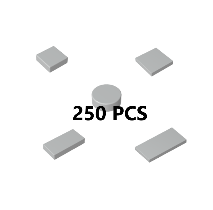 Piastrella 1 x 1 / 1 x 2 / 2 x 2 / 2 x 4 con scanalatura 5x50 pezzi