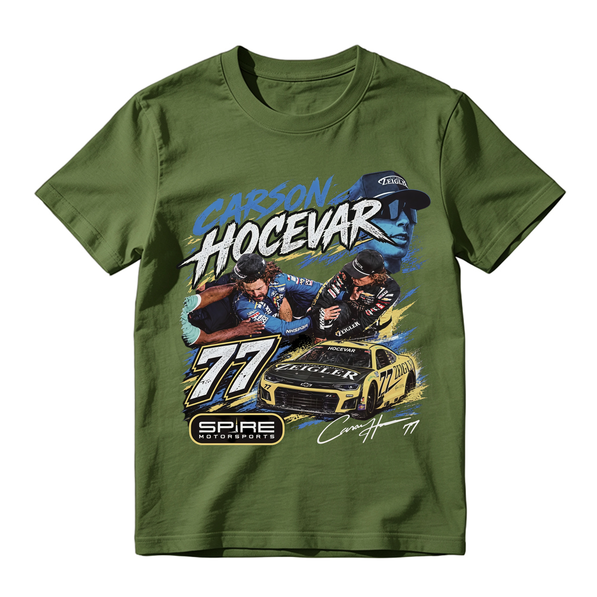 Ryan Blaney vs Carson Hocevar T-Shirt, NASCAR Fight Graphic Tee, Sand Vintage Racing Shirt, Unisex Oversized Top