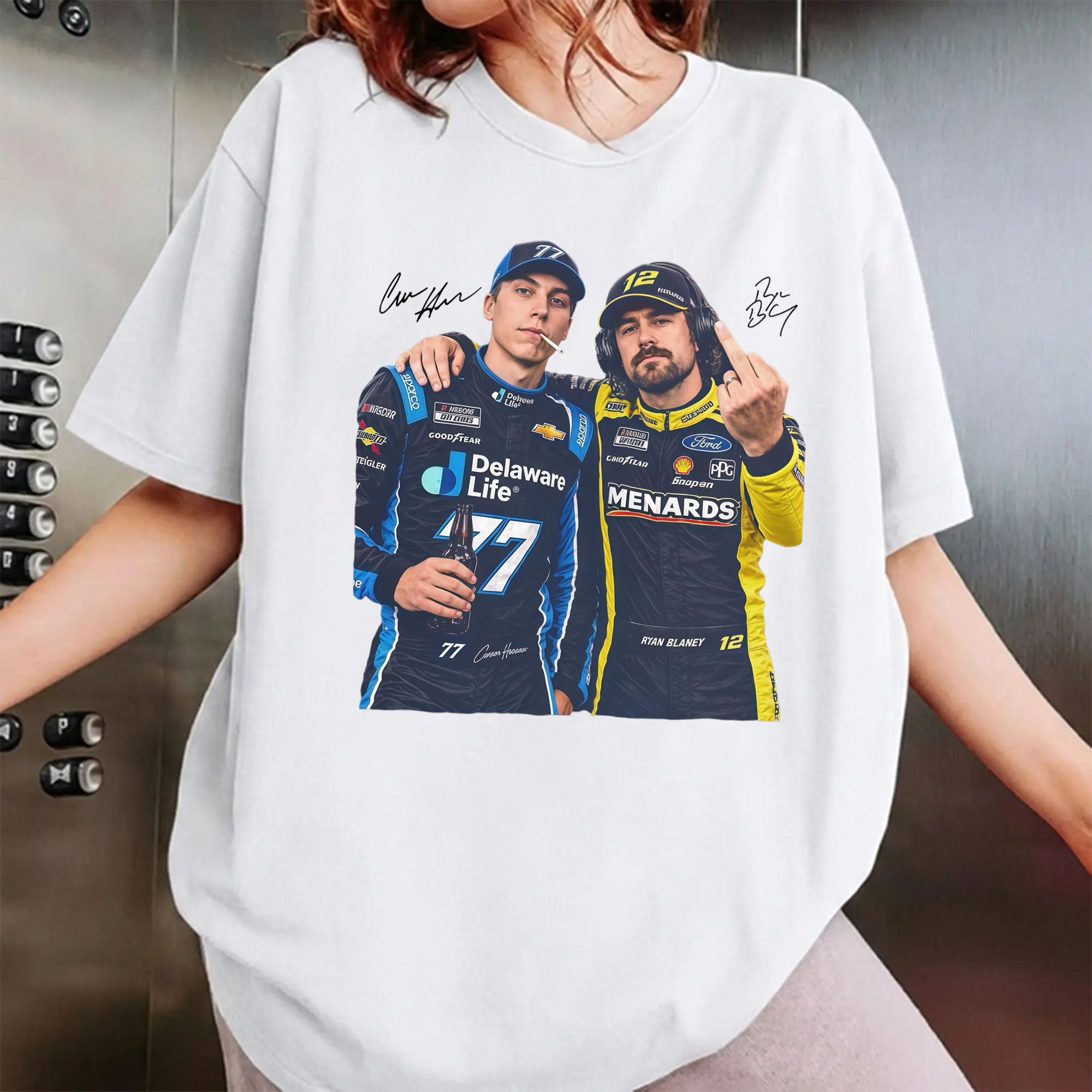 Hocevar Really Gave Blaney The Two-Piece Comfort Colors Shirt Carson Hocevar Ryan Blaney Fight Sweatshirt, Racing Graphic Tee