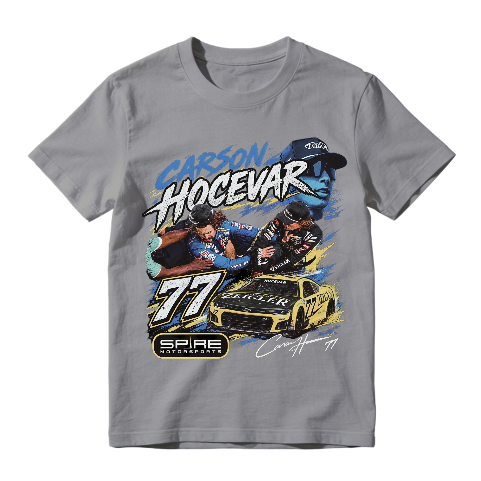 Ryan Blaney vs Carson Hocevar T-Shirt, NASCAR Fight Graphic Tee, Sand Vintage Racing Shirt, Unisex Oversized Top