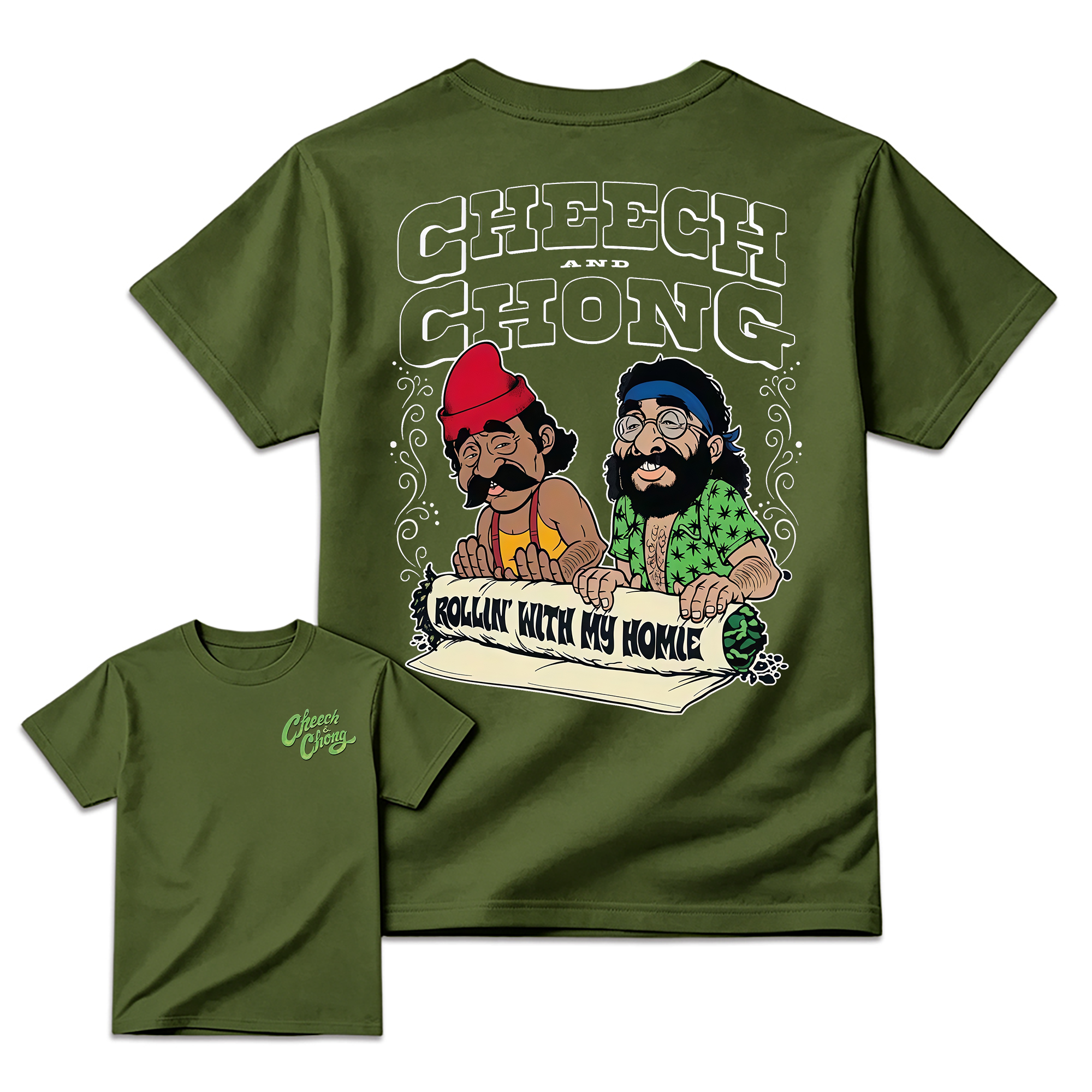 CHEECH-CH0NG Vintage 70s Comedy Movie Retro Graphic T-Shirt