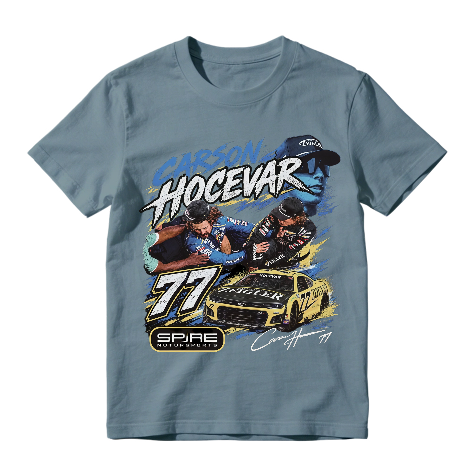 Ryan Blaney vs Carson Hocevar T-Shirt, NASCAR Fight Graphic Tee, Sand Vintage Racing Shirt, Unisex Oversized Top