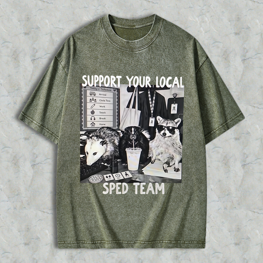 Support Your Local SPED Teachers , Funny Possum Teacher Design, Special Education Shirt