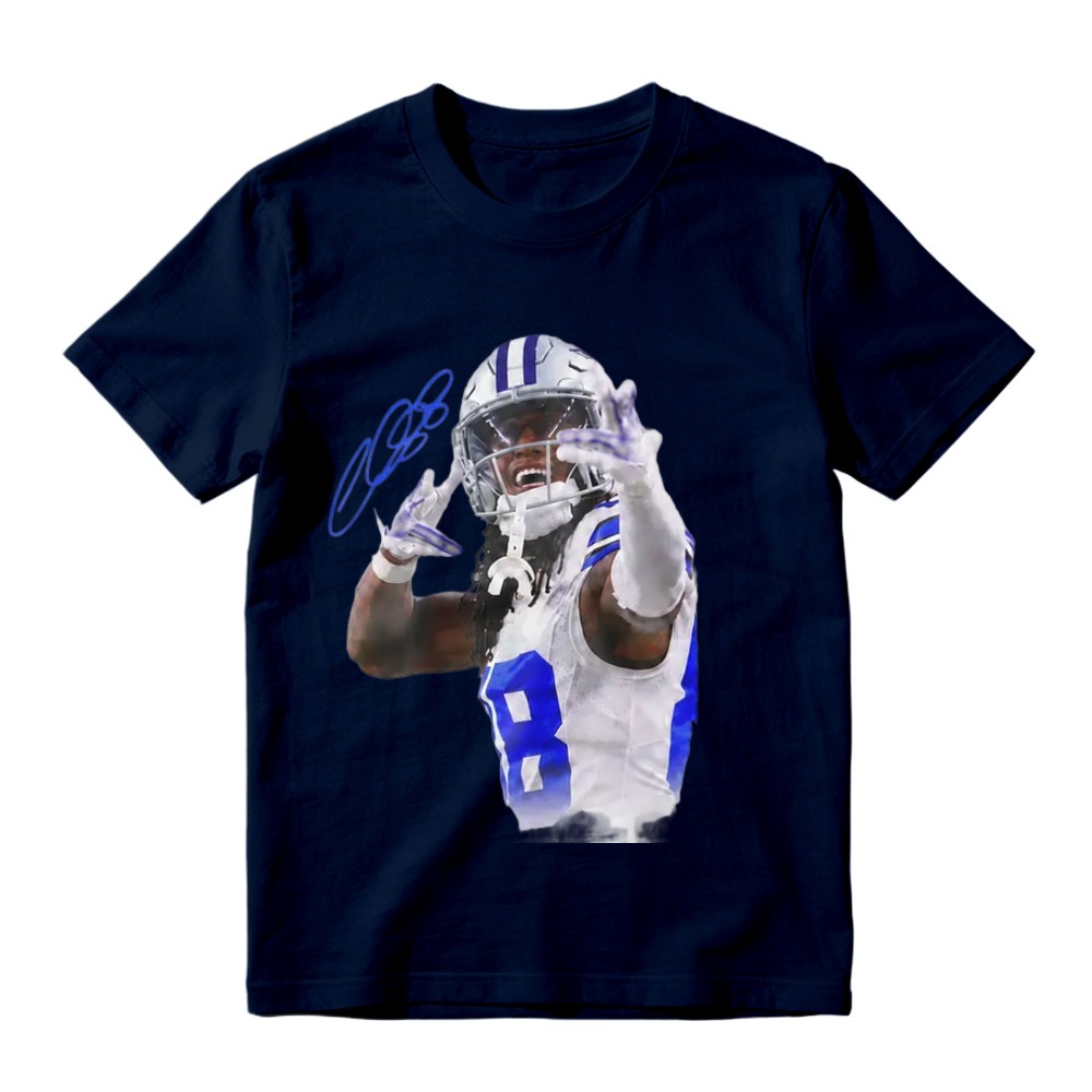 Number 88 Football Athlete Portrait Signature Graphic T-Shirt, Sports Fan White Oversized Casual Streetwear Short Sleeve Tee