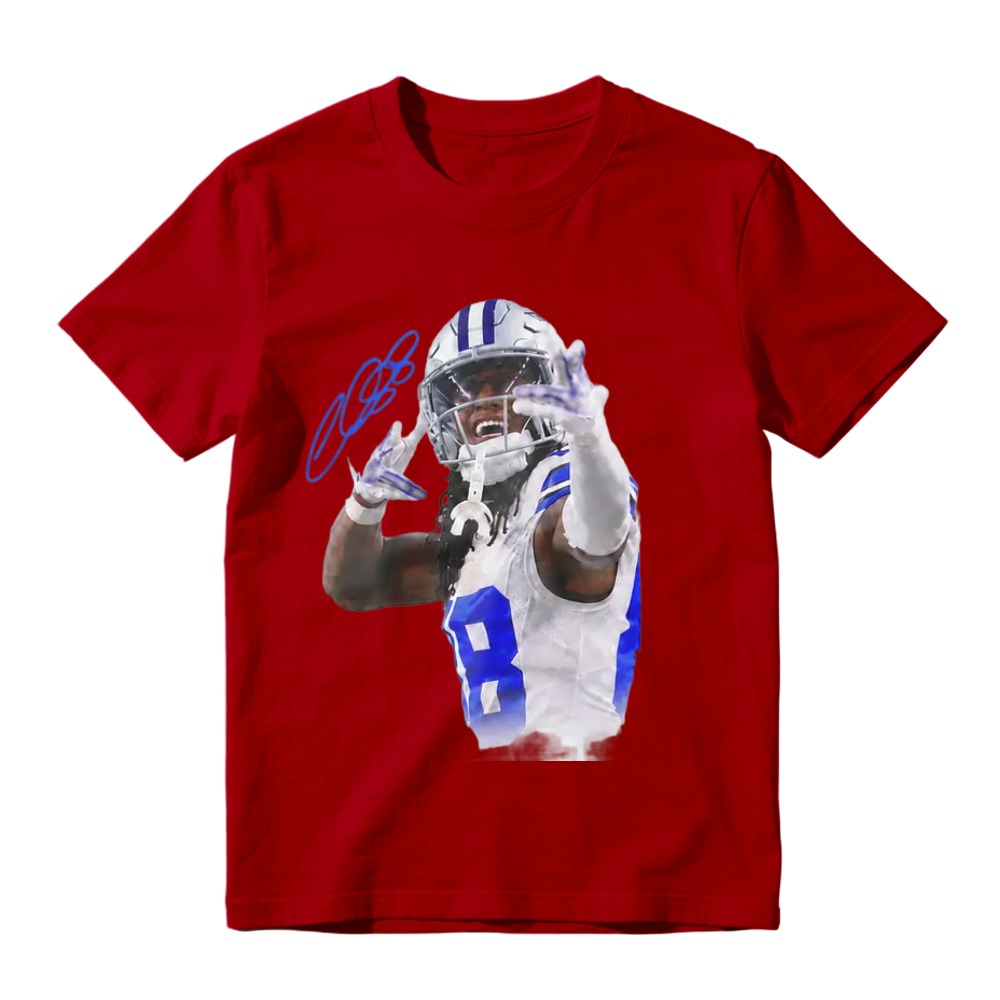 Number 88 Football Athlete Portrait Signature Graphic T-Shirt, Sports Fan White Oversized Casual Streetwear Short Sleeve Tee