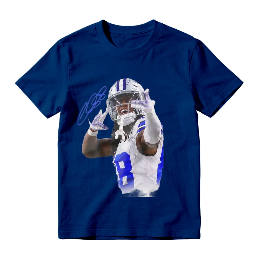 Number 88 Football Athlete Portrait Signature Graphic T-Shirt, Sports Fan White Oversized Casual Streetwear Short Sleeve Tee