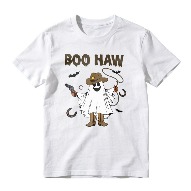 Boo Haw Cowboy Ghost With Gun And Lasso, Unisex Classic T-shirt