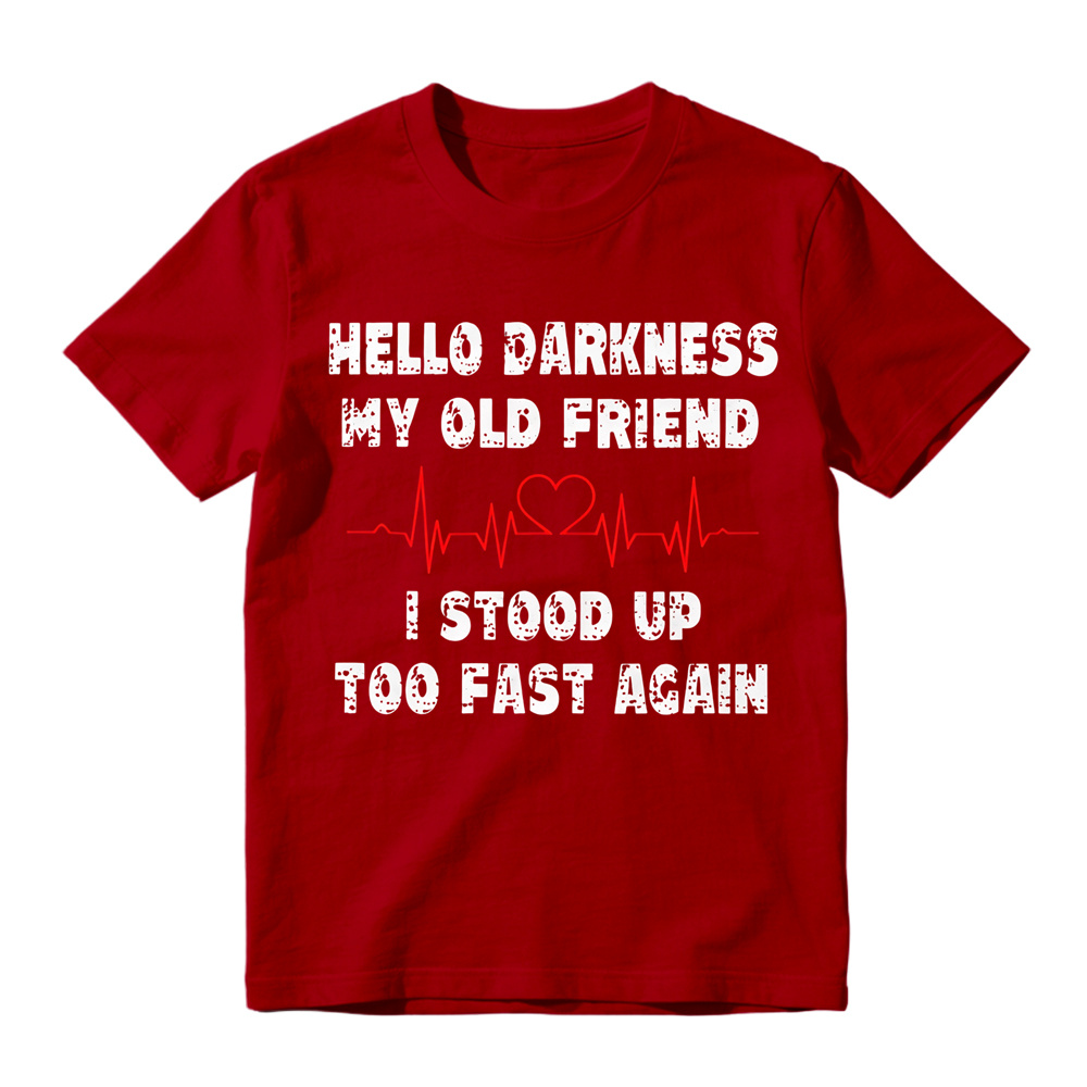 Funny Hello Darkness Shirt, Sarcastic Dark Humor T-Shirt, My Old Friend Quote Shirt, Relatable Mood Graphic Tee, Funny Introvert Shirt, Vintage Saying Tee