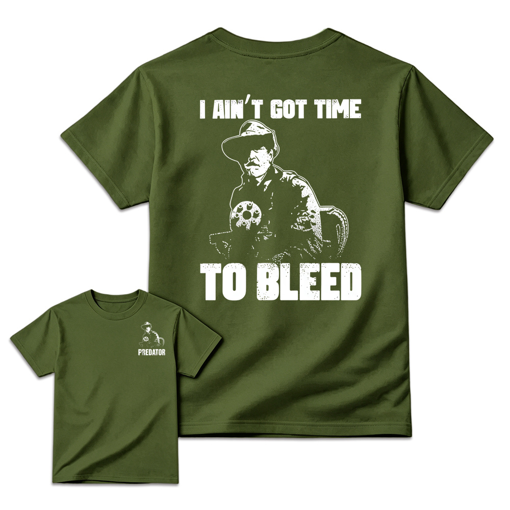 Predator Movie Shirt, I Ain't Got Time To Bleed T-Shirt, Blain Cooper Graphic Tee, Vintage 80s Action Movie Shirt