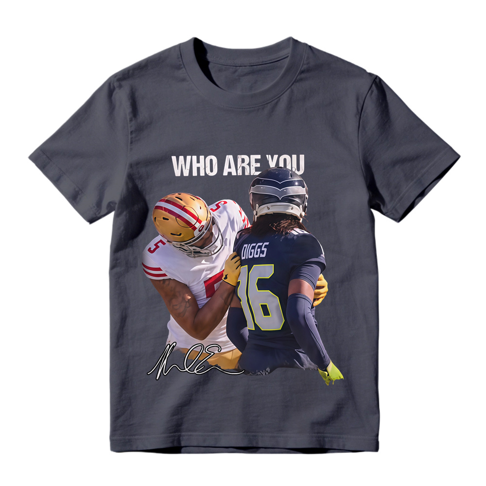 Who Are You Football Player Autograph Graphic T-Shirt 