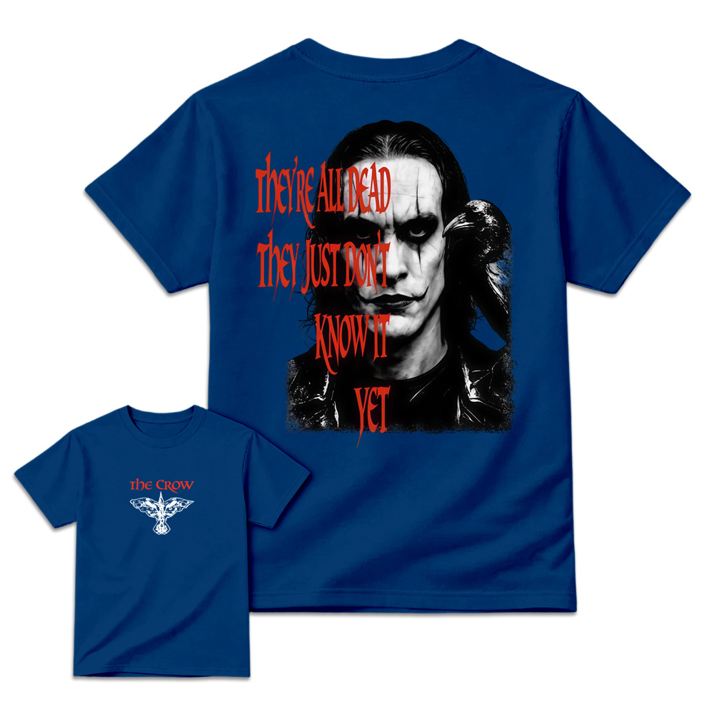 The Crow Shirt, “They’re All Dead” Vintage 90s Movie Tee, Eric Draven Graphic T-Shirt, Gothic Dark Aesthetic Streetwear