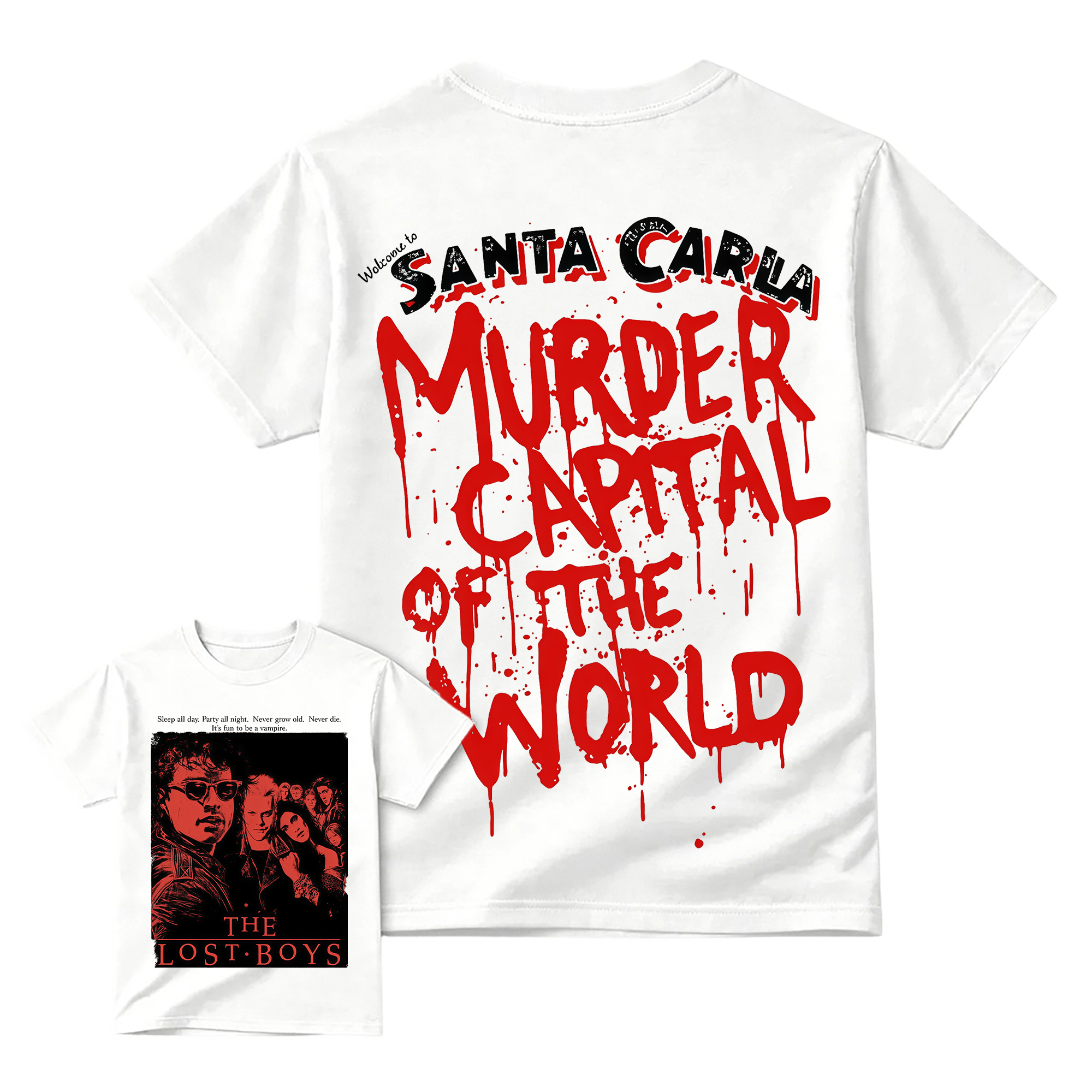 Vintage Vampire Horror Graphic T-Shirt, 80s Retro Gothic Tee, Dark Halloween Streetwear Shirt