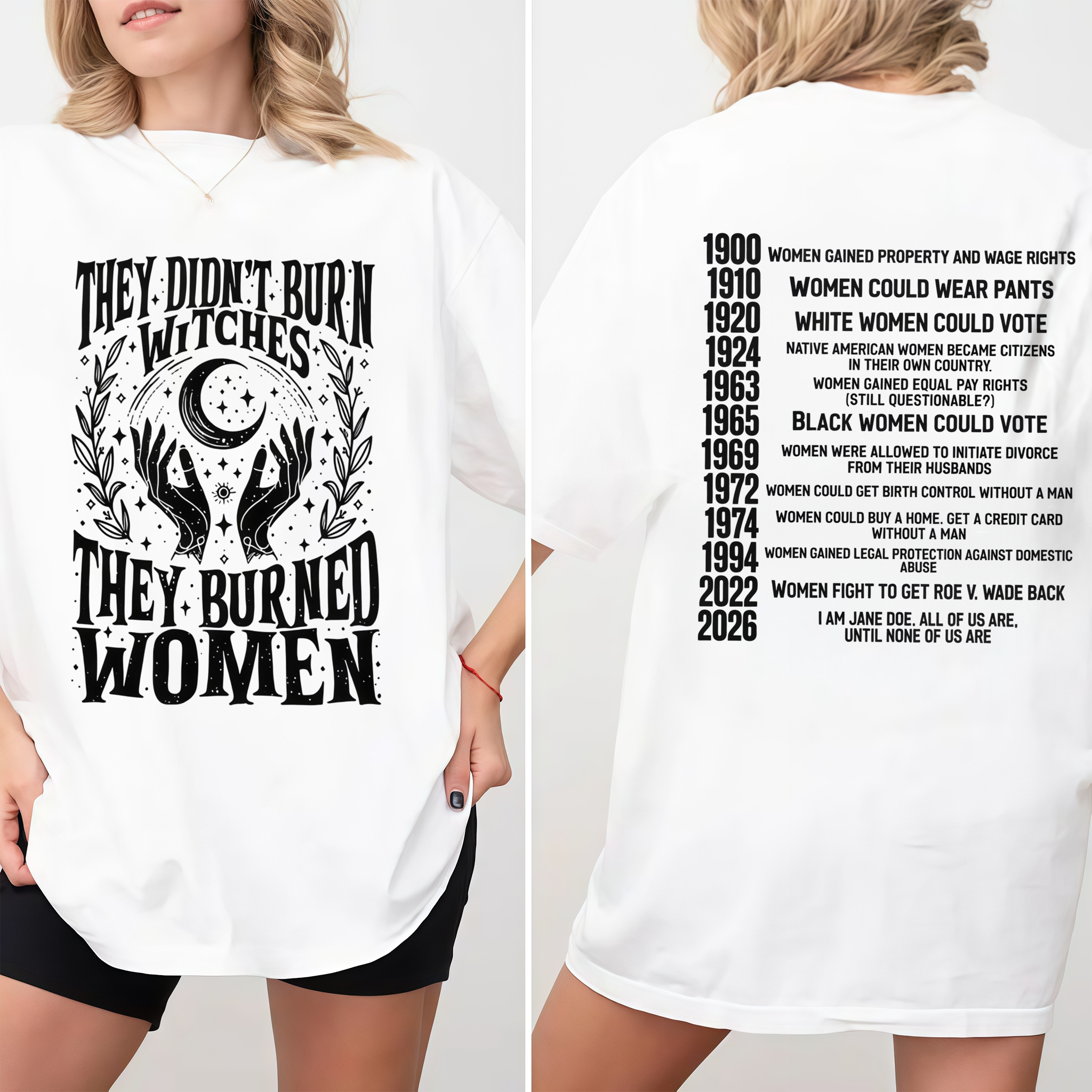 They Didn't Burn Witches Feminist 2026 Shirt, Feminist Witch Shirt, I am Jane D0e, Women Empowerment Shirt, Pro Choice Shirt