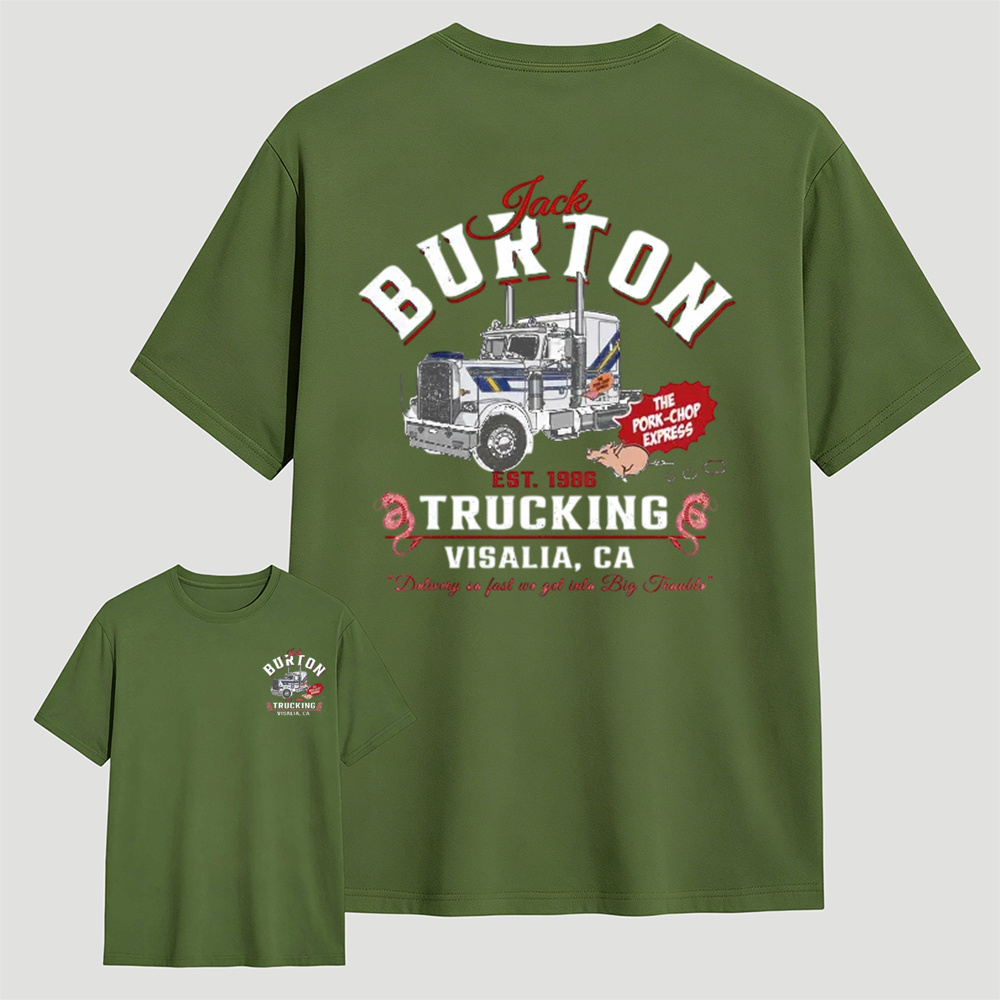 Jack Burton Trucking Shirt, Big Trouble in Little China Tee, Vintage Trucker Graphic T-Shirt, 80s Movie Fan Gift, MADE IN USA