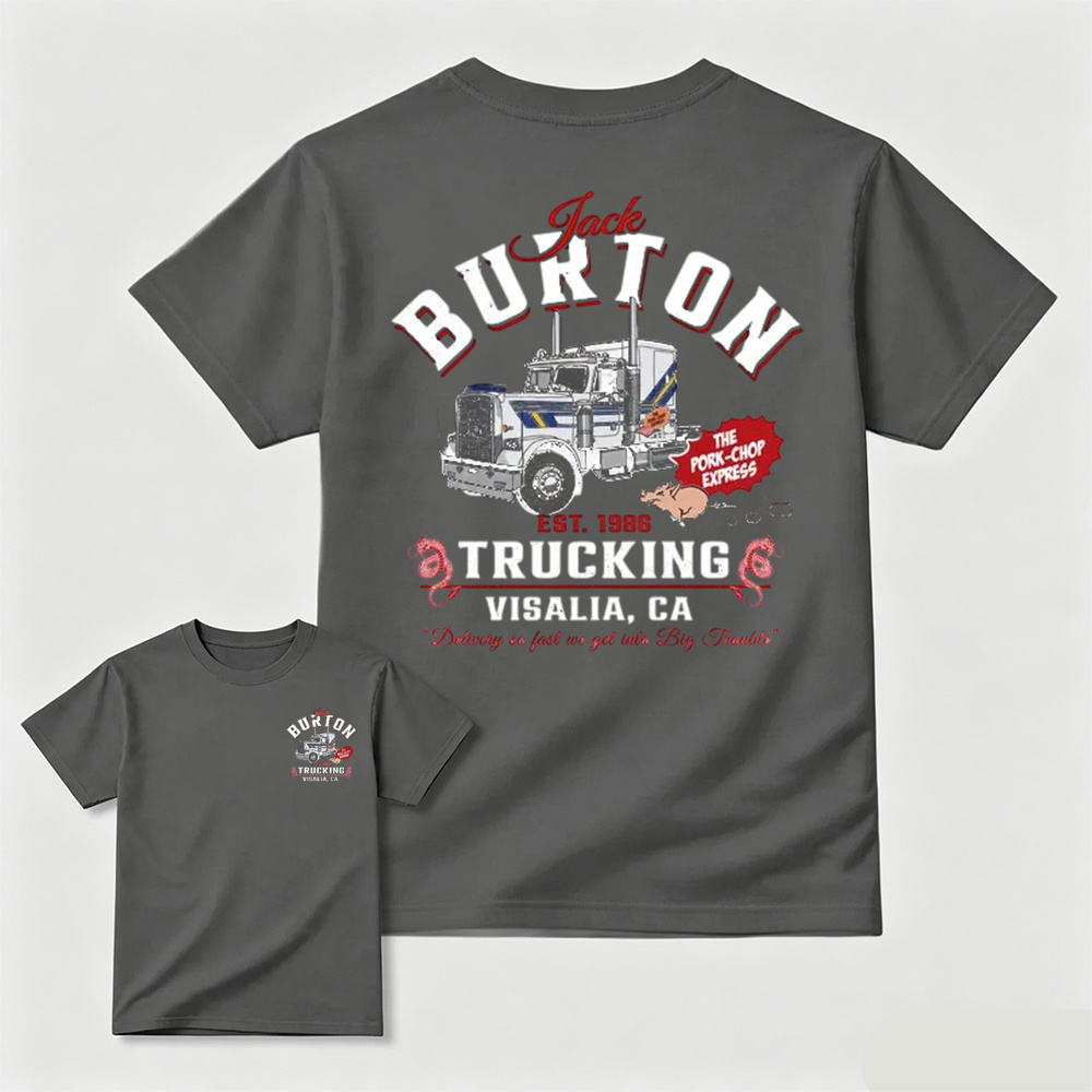 Jack Burton Trucking Shirt, Big Trouble in Little China Tee, Vintage Trucker Graphic T-Shirt, 80s Movie Fan Gift, MADE IN USA