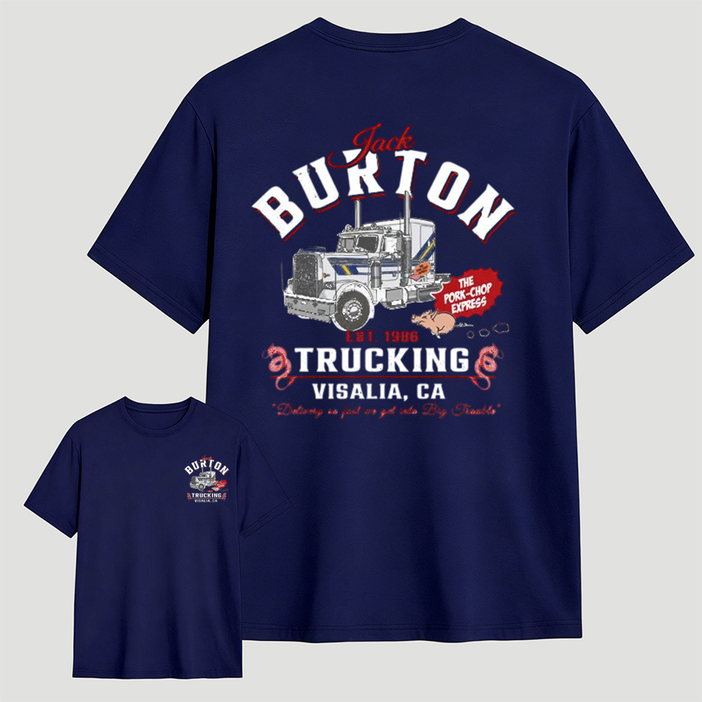 Jack Burton Trucking Shirt, Big Trouble in Little China Tee, Vintage Trucker Graphic T-Shirt, 80s Movie Fan Gift, MADE IN USA