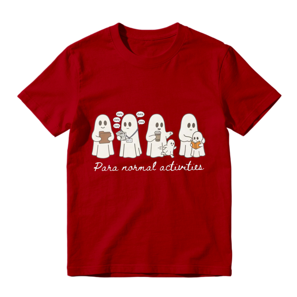 Cute Ghosts Doing Normal Activities Funny Halloween T-shirt