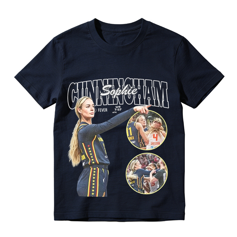 Vintage Basketball Sports Fan Graphic T-Shirt Inspired by Sophie Cunningham