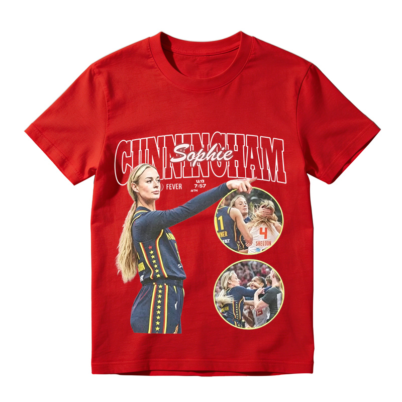 Vintage Basketball Sports Fan Graphic T-Shirt Inspired by Sophie Cunningham