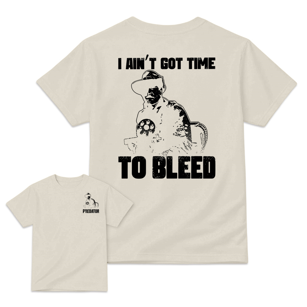 Predator Movie Shirt, I Ain't Got Time To Bleed T-Shirt, Blain Cooper Graphic Tee, Vintage 80s Action Movie Shirt