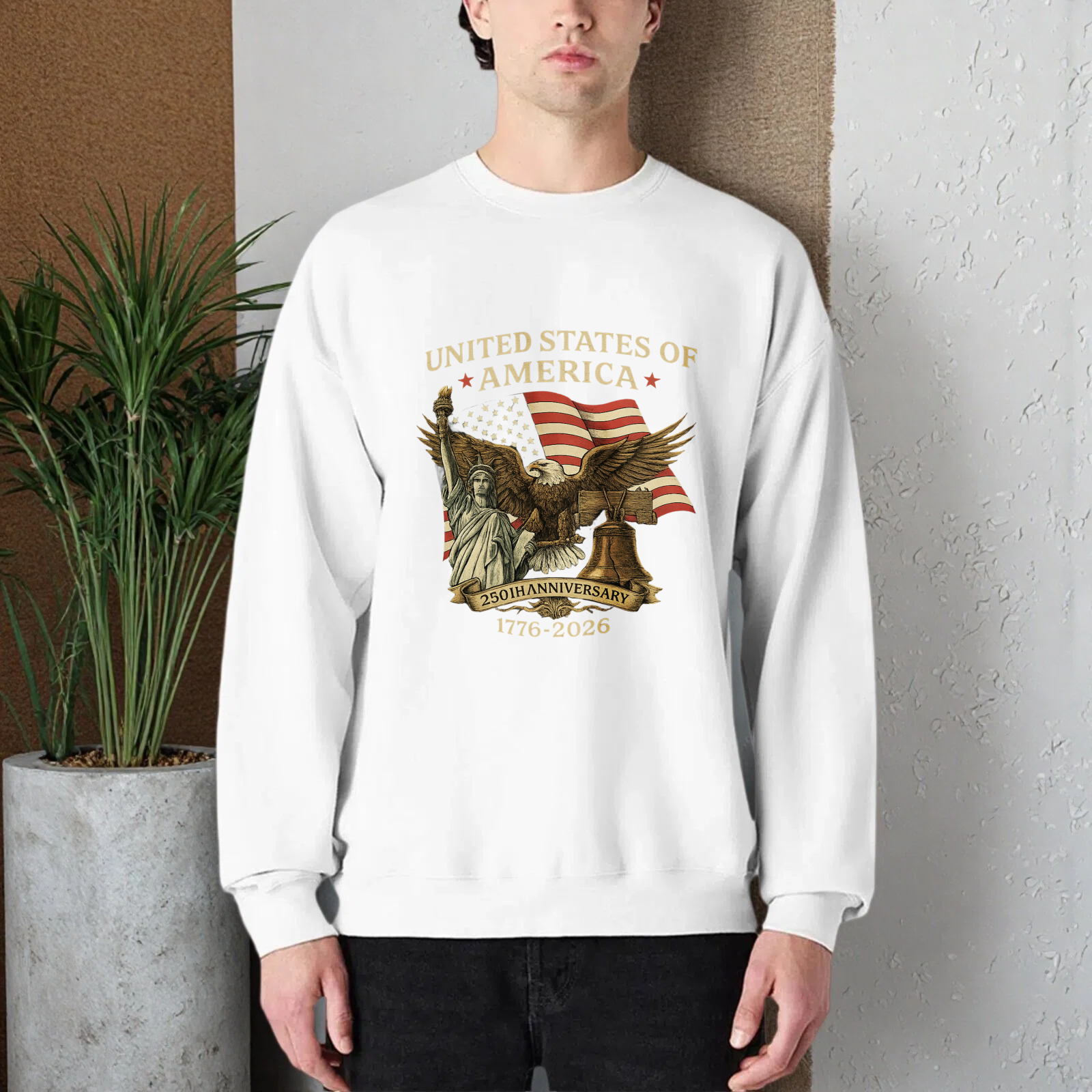United States Of America 250th Anniversary 1776 2026 Eagle And Liberty Bell Sweatshirt