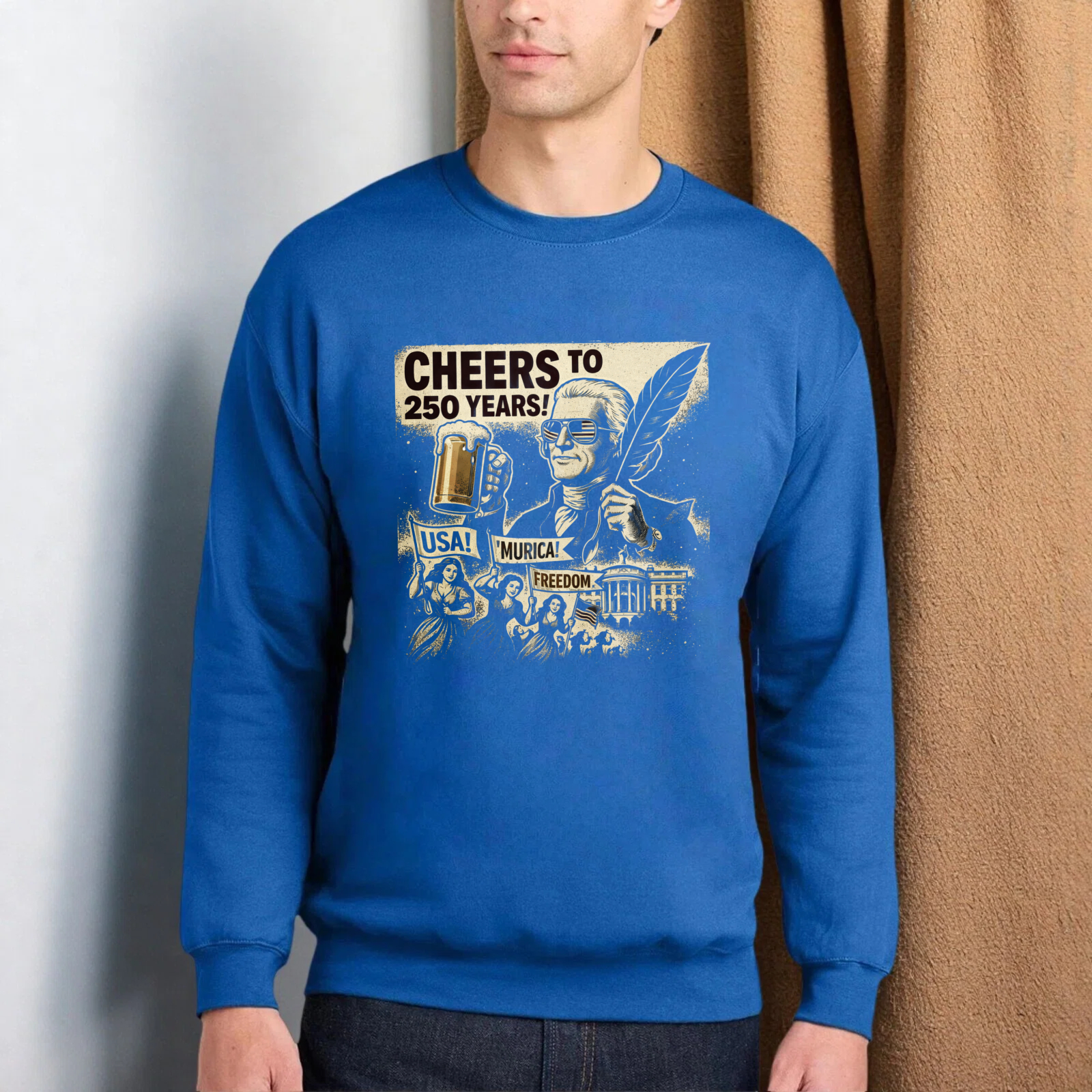 Cheers To 250 Years Usa Musical Freedom Sweatshirt