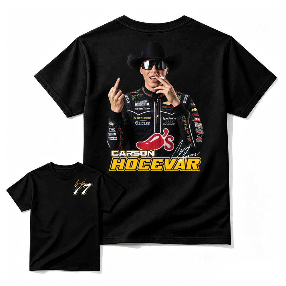 Carson H0cevar Fight Shirt, Hocevar Racing TShirt, Vintage NASCAR Graphic Tee, Hocevar Racing Fan Gift, Number 77
