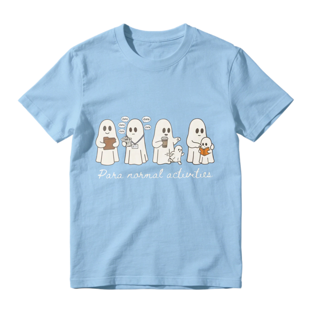 Cute Ghosts Doing Normal Activities Funny Halloween T-shirt