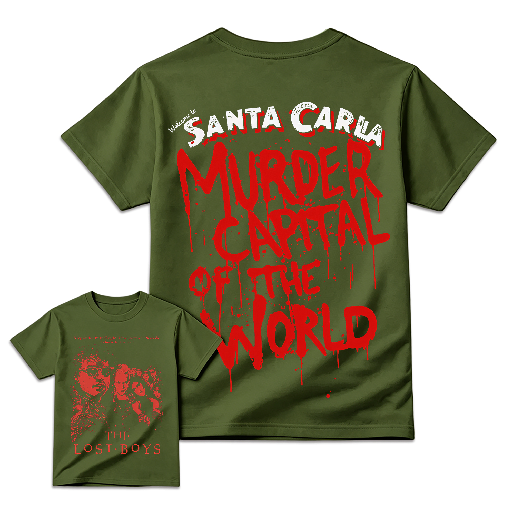 Vintage Vampire Horror Graphic T-Shirt, 80s Retro Gothic Tee, Dark Halloween Streetwear Shirt